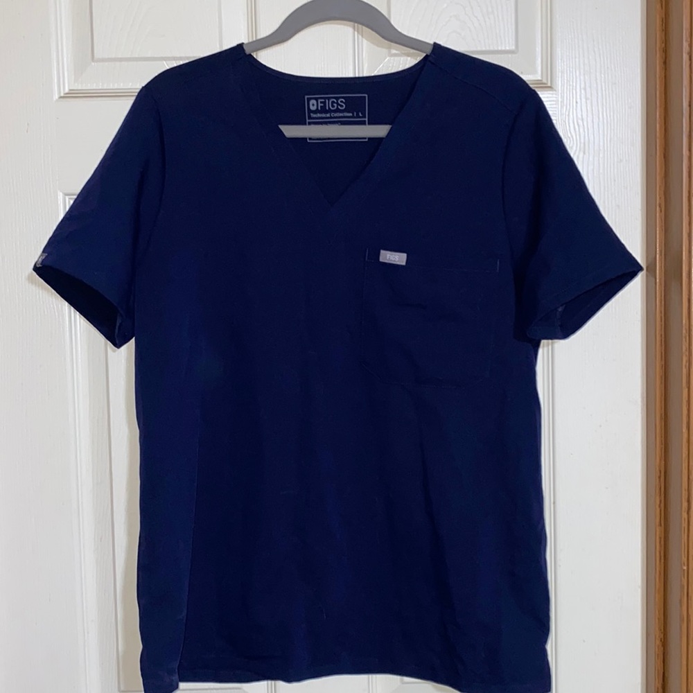 Navy Catarina Figs Scrub Top